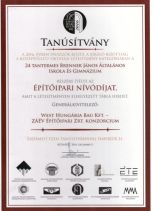2016 Építőipari Nívódíj - Brenner János Általános Iskola és Gimnázium