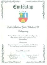 2006 Emléklap - Csapi Általános Iskola