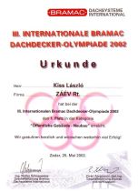 2002 Bramac Tetőfedő Olimpia I. helyezés